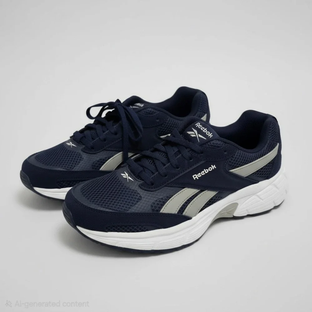 Reebok Chaos Running Mens Shoes Size 12 Dark Blue Grey White AR30303M-DSW NEW